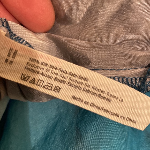 Free People Intimate Silk Elegant Gray and Blue Tie-Dye Maxi Dress. Size XS - Picture 10 of 11